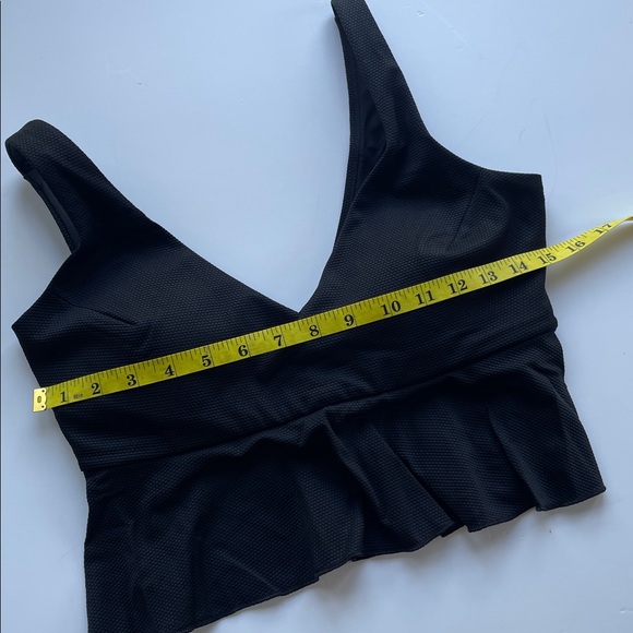 SPANX TOP ONLY Swim Bikini Pique Longline Flounce 50378R Size Large - Picture 6 of 7